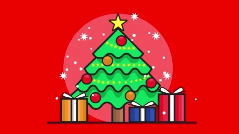 Christmas Tree Motion Graphic Animation Stock Footage 321914156