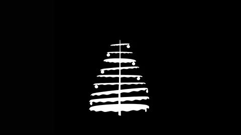 Christmas tree motion graphics with black background. Stock-Footage 171026272