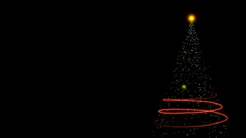 Christmas tree motion graphics with night background Stock Footage 143941510