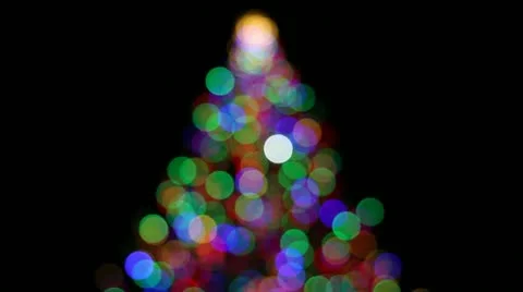 Christmas Tree Multi Color Lighting Bokeh 1080p 스톡 동영상 12629581