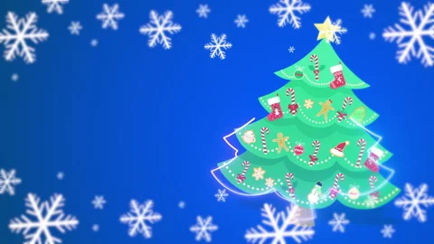 Christmas tree with neon effect 스톡 동영상 166844381