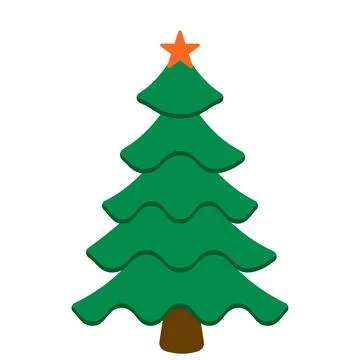Christmas tree new year tree icon Modern gift card with gold banner design Stock Illustration