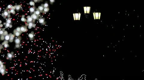 Christmas tree at night (loop) 動画素材 12110149