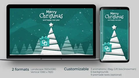 Christmas Tree Opener After Effects stock