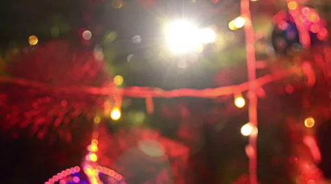 Christmas tree ornaments background Stock Footage 44117407