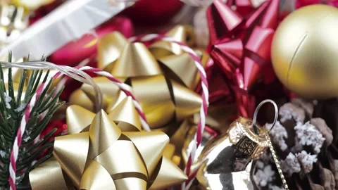 Christmas tree ornaments in a box. Stock Footage 226583657