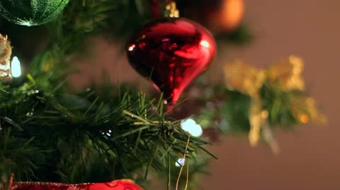 Christmas Tree Ornaments Stock Footage 10571382