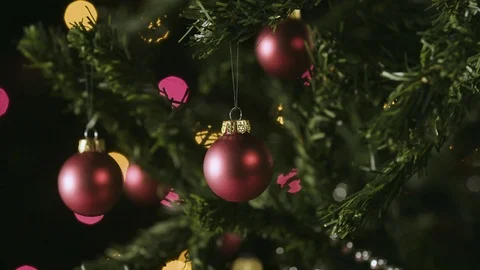 Christmas tree ornaments 스톡 동영상 99000985