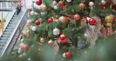 Christmas tree with ornaments Stock Footage 100609129
