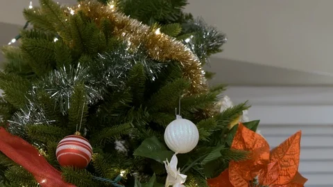Christmas tree ornaments Stock Footage 120640188