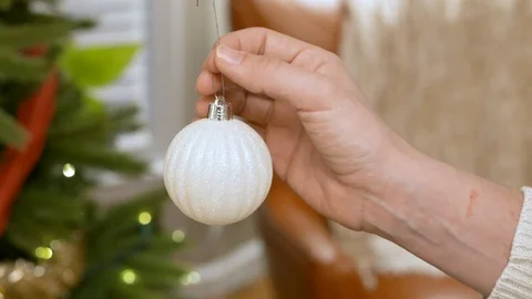 Christmas tree ornaments Stock Footage 120640450