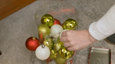 Christmas tree ornaments Stock Footage 120640506