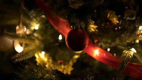 Christmas tree ornaments Stock Footage 120640644