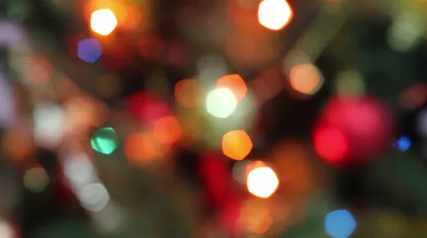Christmas Tree out of focus background Video stock 32692698