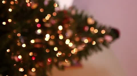Christmas tree out of focus bokeh blinking lights Stock-Footage 20468014