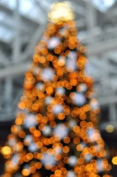 Christmas tree out of focus Stock Photos