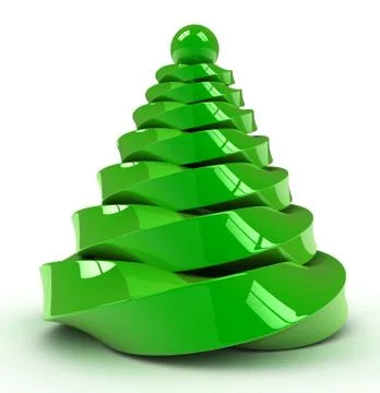Christmas tree over white background Stock Illustration