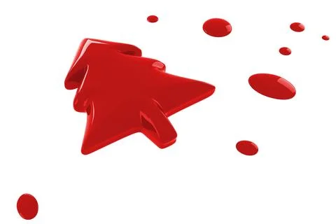 Christmas tree paint splash Stock Illustration