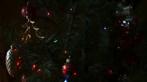 Christmas Tree Pan Stock Footage
