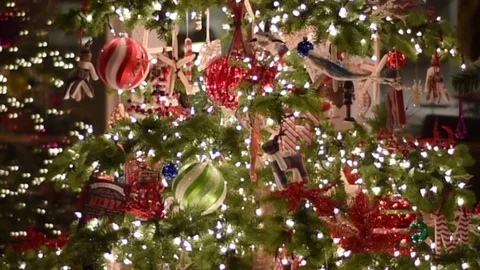 Christmas Tree Pan Out Stock Footage 70762481