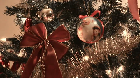 Christmas tree panoramic shot Stock Footage 49939898