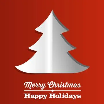Christmas Tree Paper Background Stock Illustration