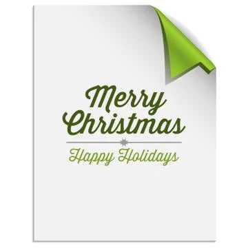 Christmas Tree Paper Corner Background Stock Illustration
