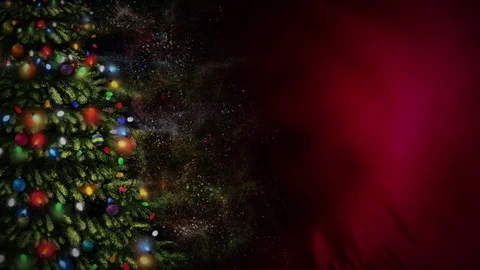 Christmas Tree Particle Background 4K Loop Stock Footage 70029352