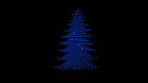 Christmas Tree Particles Stock Footage 160680526