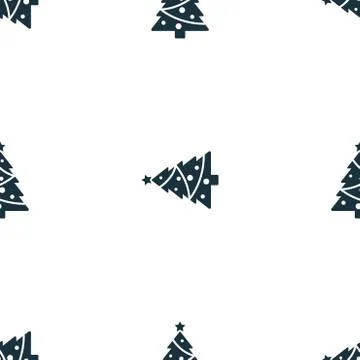 Christmas tree pattern background cover creative design. 100 percent seamless Stock Illustration
