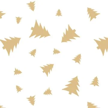 Christmas tree pattern background cover creative design. 100 percent seamless Stock Illustration