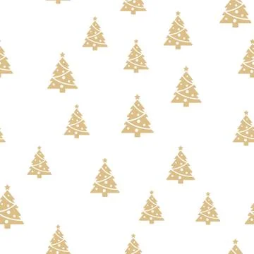 Christmas tree pattern background cover creative design. 100 percent seamless Stock Illustration