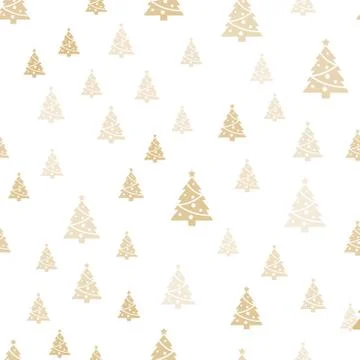 Christmas tree pattern background cover creative design. 100 percent seamless Stock Illustration