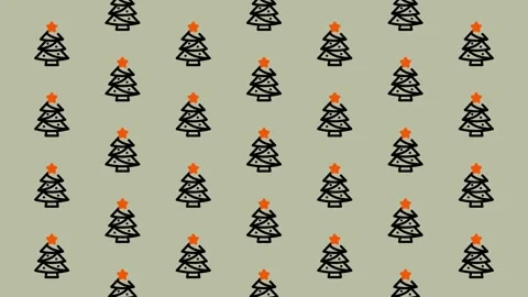Christmas Tree Pattern Background for Festive Holiday Season. Video stock 325405412