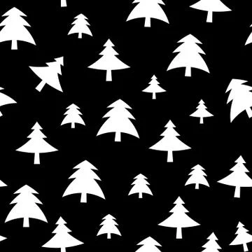 Christmas Tree Pattern Background Vector Illustration Stock Illustration