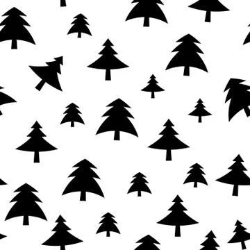 Christmas Tree Pattern Background Vector Illustration 스톡 일러스트