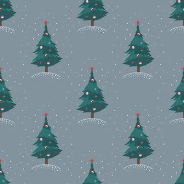Christmas tree. Pattern. Card. Illustration. Stock Illustration