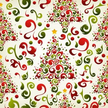 Christmas tree pattern 스톡 일러스트