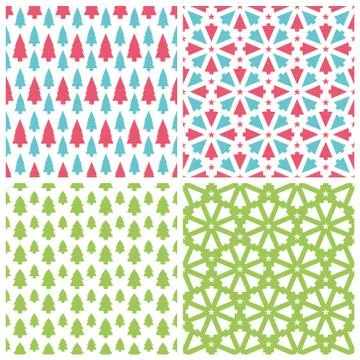 Christmas tree pattern Stock Illustration