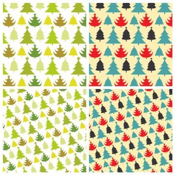Christmas tree pattern Stock Illustration
