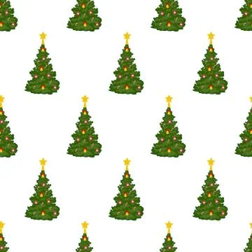 Christmas tree pattern 库存插图