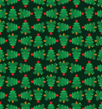 Christmas tree pattern seamless. Christmas background. Xmas texture. New Year 库存插图