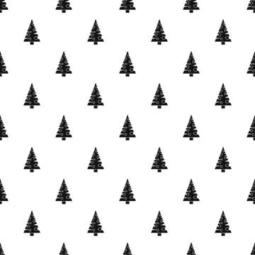 Christmas tree pattern, simple style Stock Illustration