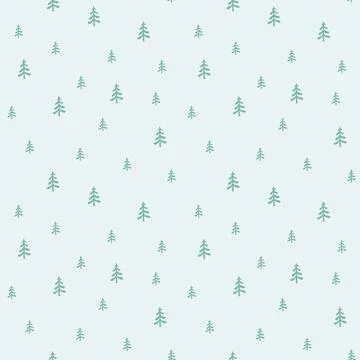 Christmas tree pattern simple style vector image Stock Illustration