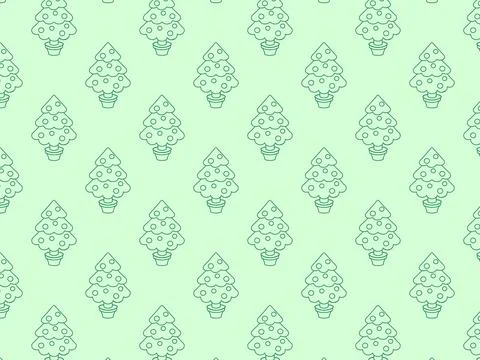 Christmas tree pattern. Vector Christmas illustration Stock Illustration