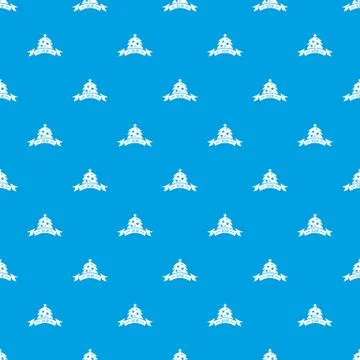 Christmas tree pattern vector seamless blue Illustrazione stock