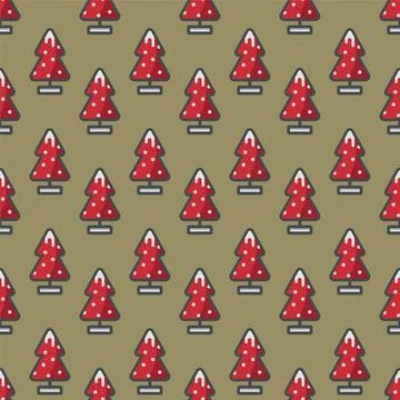 Christmas Tree Pattern Vector Seamless Christmas Tree Pattern Copyright: x... Stock Photos