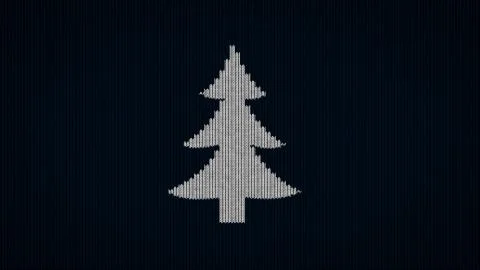 Christmas tree pattern on a winter sweater 스톡 일러스트