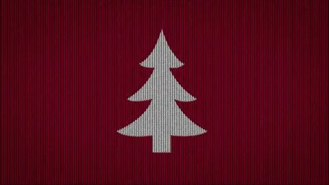 Christmas tree pattern on a winter sweater 库存插图