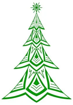 Christmas tree, pictogram Stock Illustration